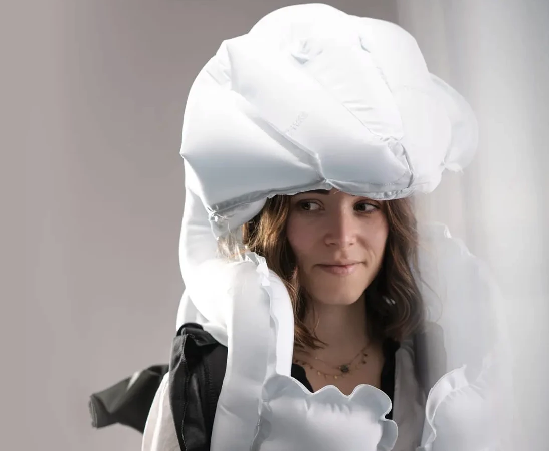 A look at the fully inflated Stan airbag