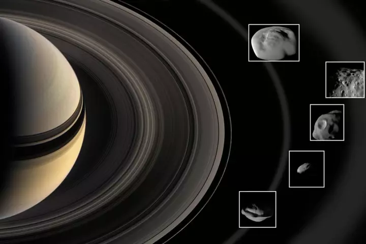 Newly-analyzed data from Cassini shows that Saturn's moons are scooping up material from the planet's rings and growing