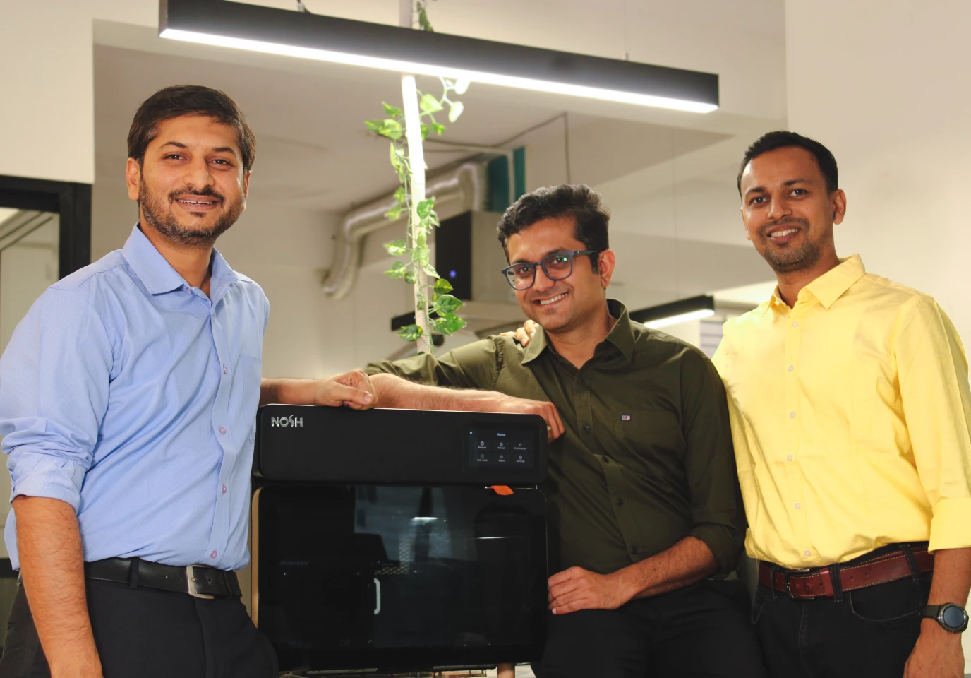 The Euphotic Labs founders with their creation