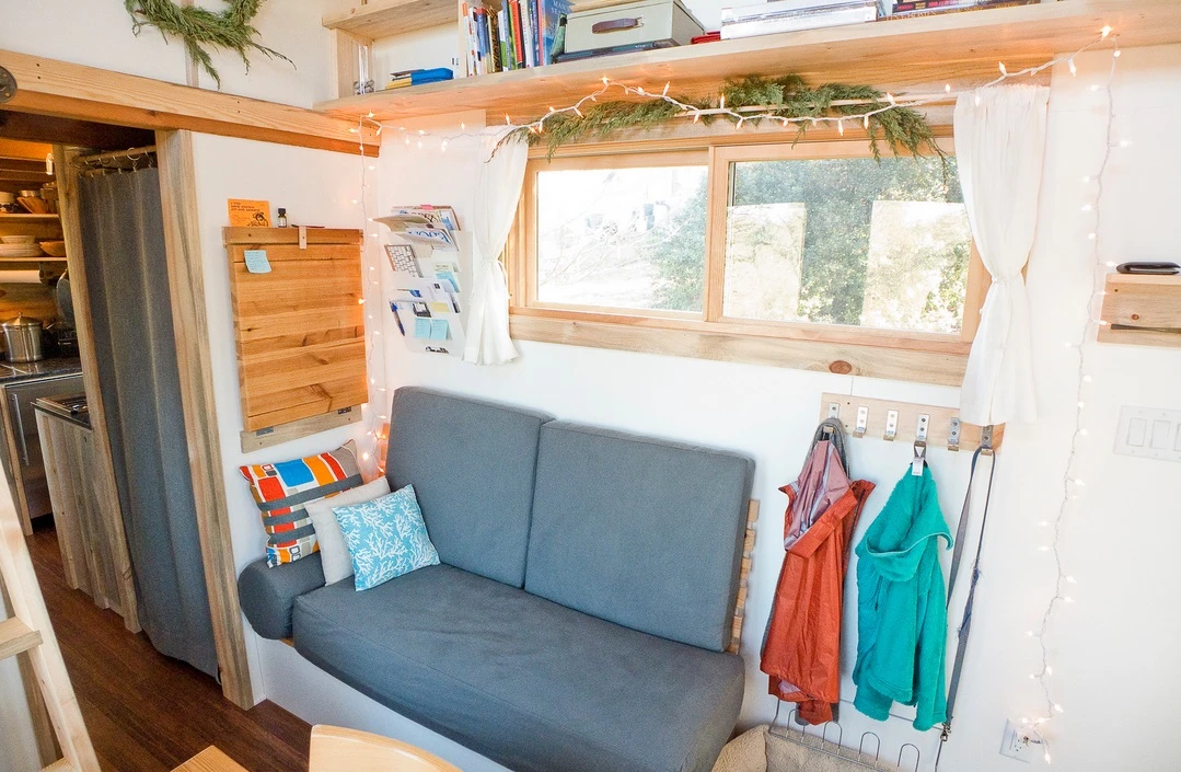 Just about all of the household furnishings have been built into the home's structure