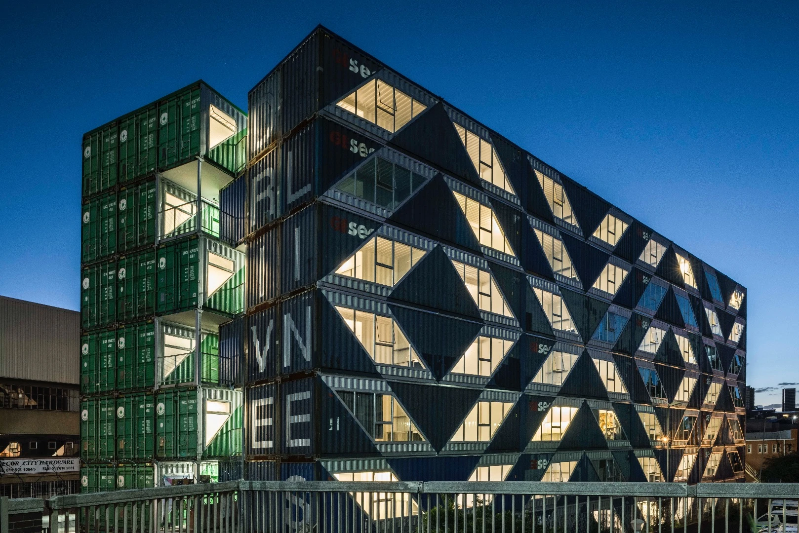 Drivelines Studios is located in Johannesburg, which also hosts shipping container-based student accommodation