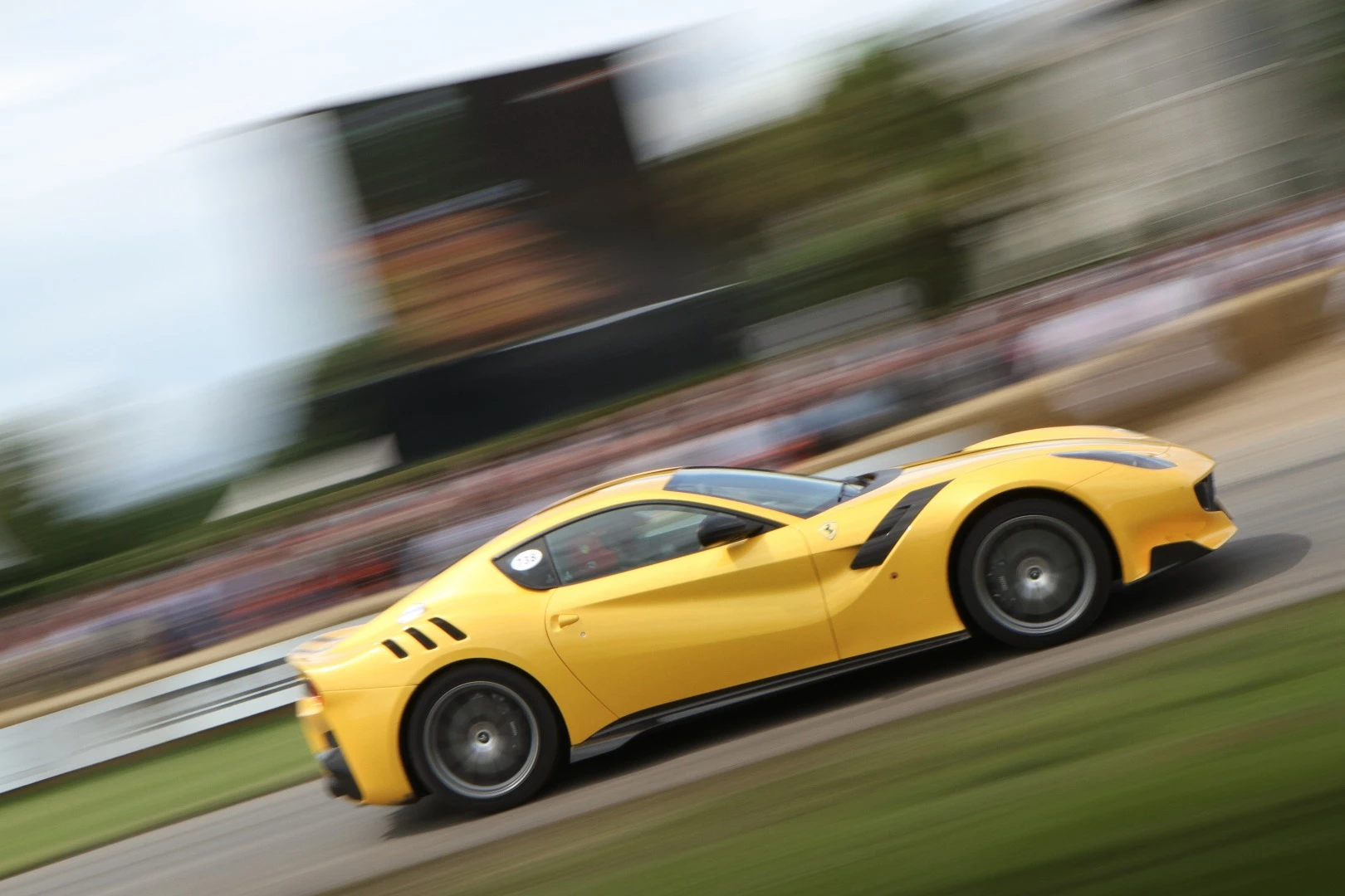 The Ferrari F12 tdf has rear wheel steering for even better turn-in