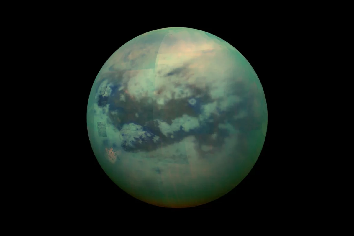 A composite image of Titan