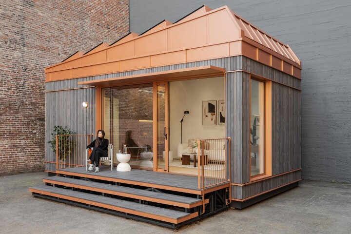 The Cosmic One version shown is the Studio model and measures just 380 sq ft (35.3 sq m)