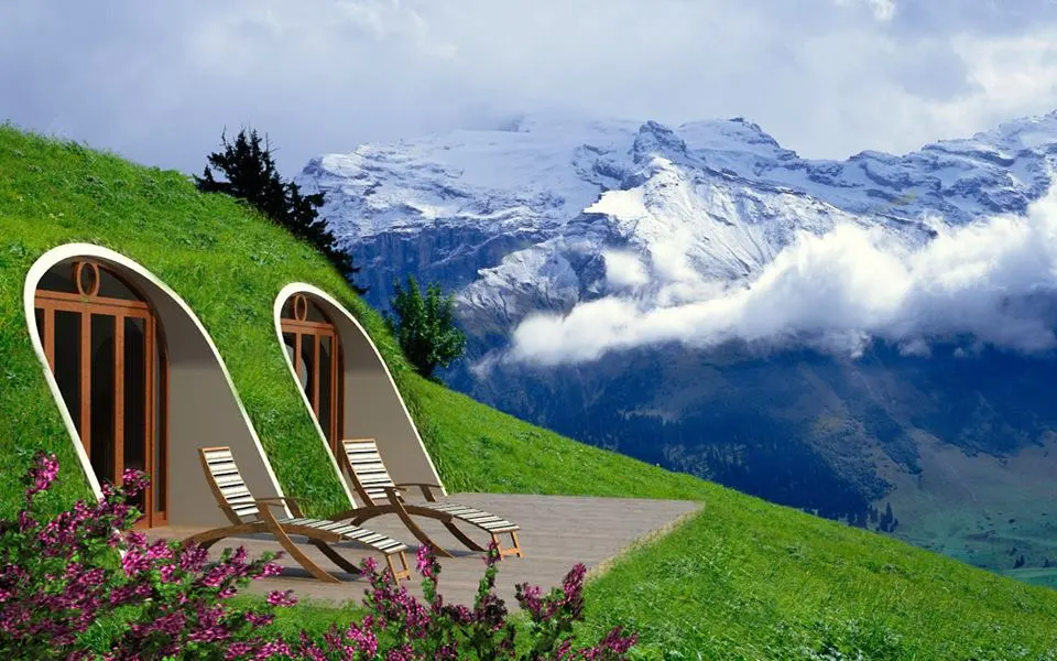 A rendering of an alpine Green Magic Home