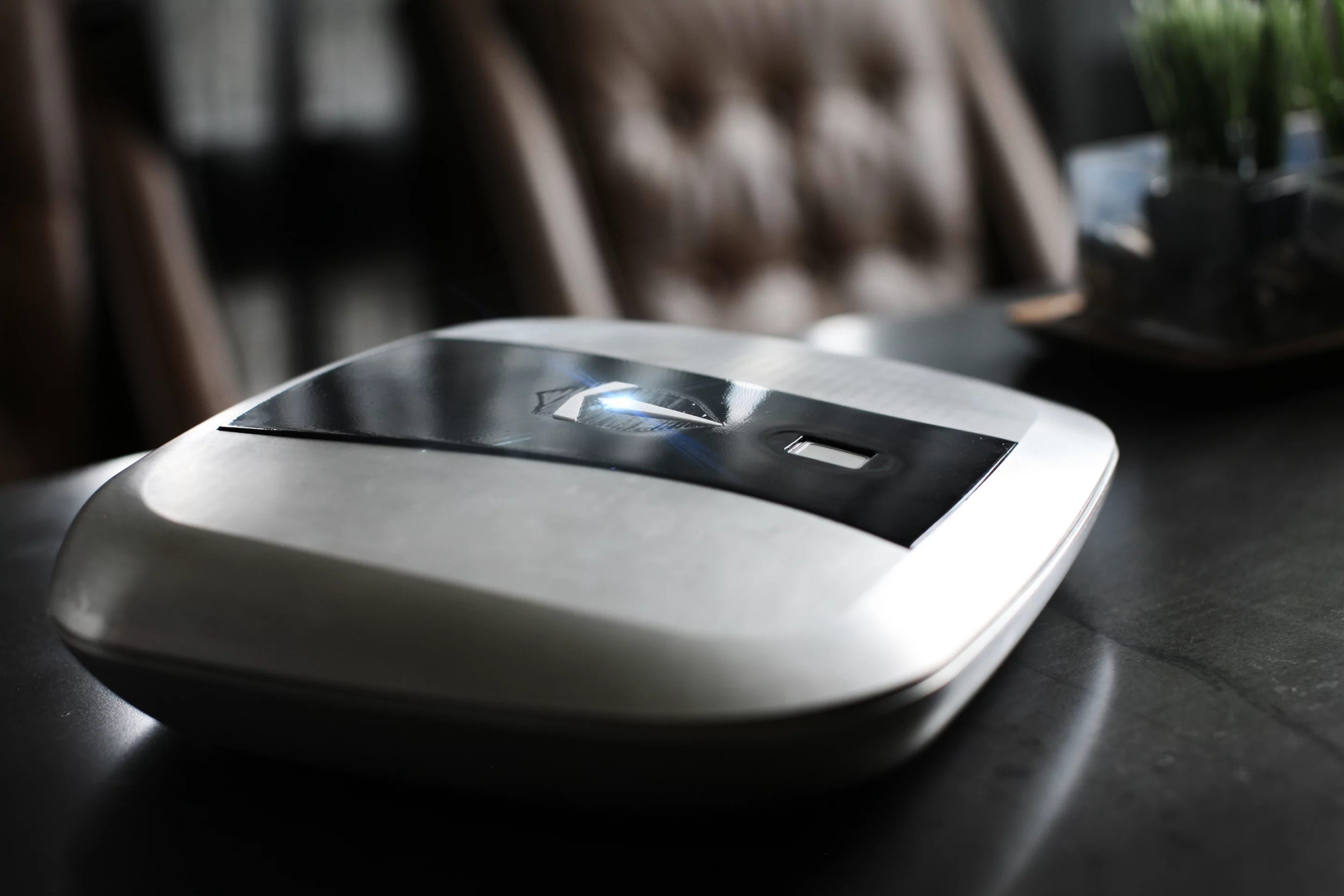 Once a firearm is secured safely inside, the Gun Box unlocks with an RFID-equipped bracelet (or ring), via a fingerprint scan, or a combination of the two