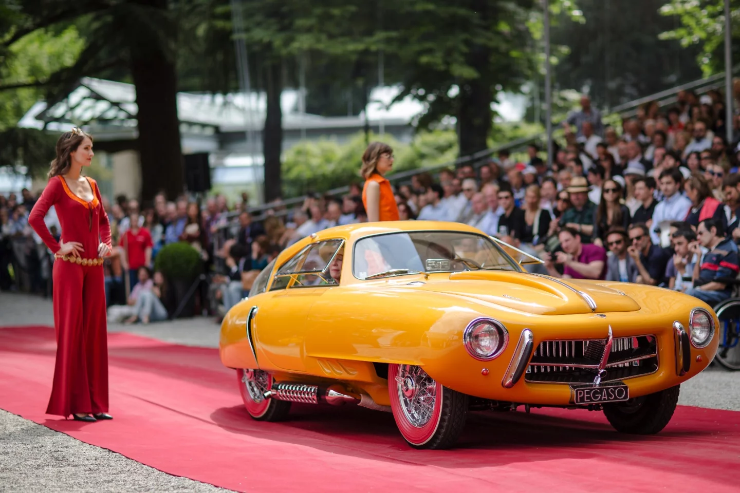 The Trofeo BMW Group Ragazzi award was chosen by polling those in the crowd younger than 16 years of age, and the winner was this spectacular 1952 Pegaso Cupula Coupé owned by Evert Louwman of the Netherlands. Only 90 of these 2.5-litre V8 engine "Spanish Ferraris" were made, and this was the show car at the 1953 World Motor Show in New York’s Madison Square Garden.