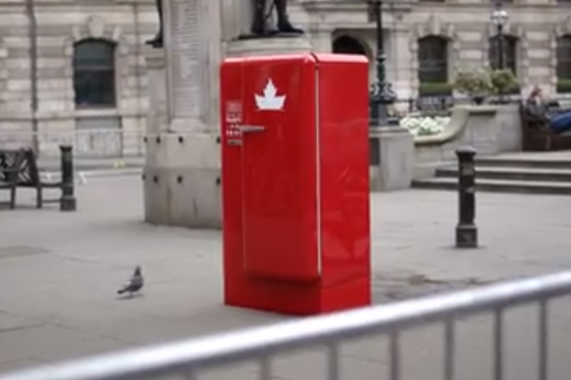 Molson's beer fridge that only Canadians can open