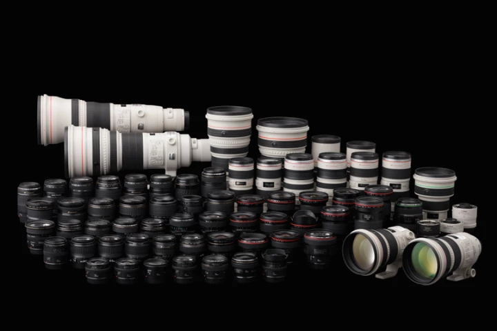 Adobe Lens Profile Creator speeds up lens correction (Pictured: Canon lens collection)
