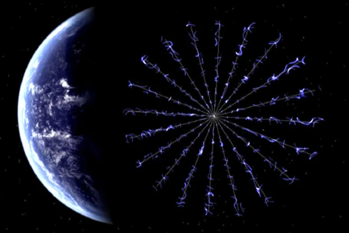 Artist's concept of the E-Sail in operation