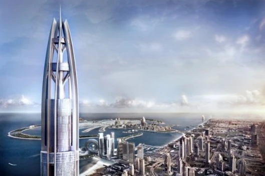 Artists impression of the view from the 1 kilometer high towerImage: Nakheel