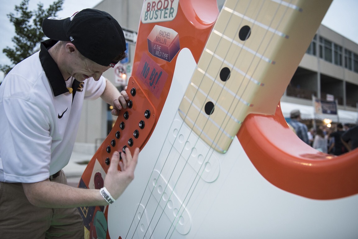 Feel the sustain: For a consistent sound, the guitar tones output by the guitar were exported from GarageBand