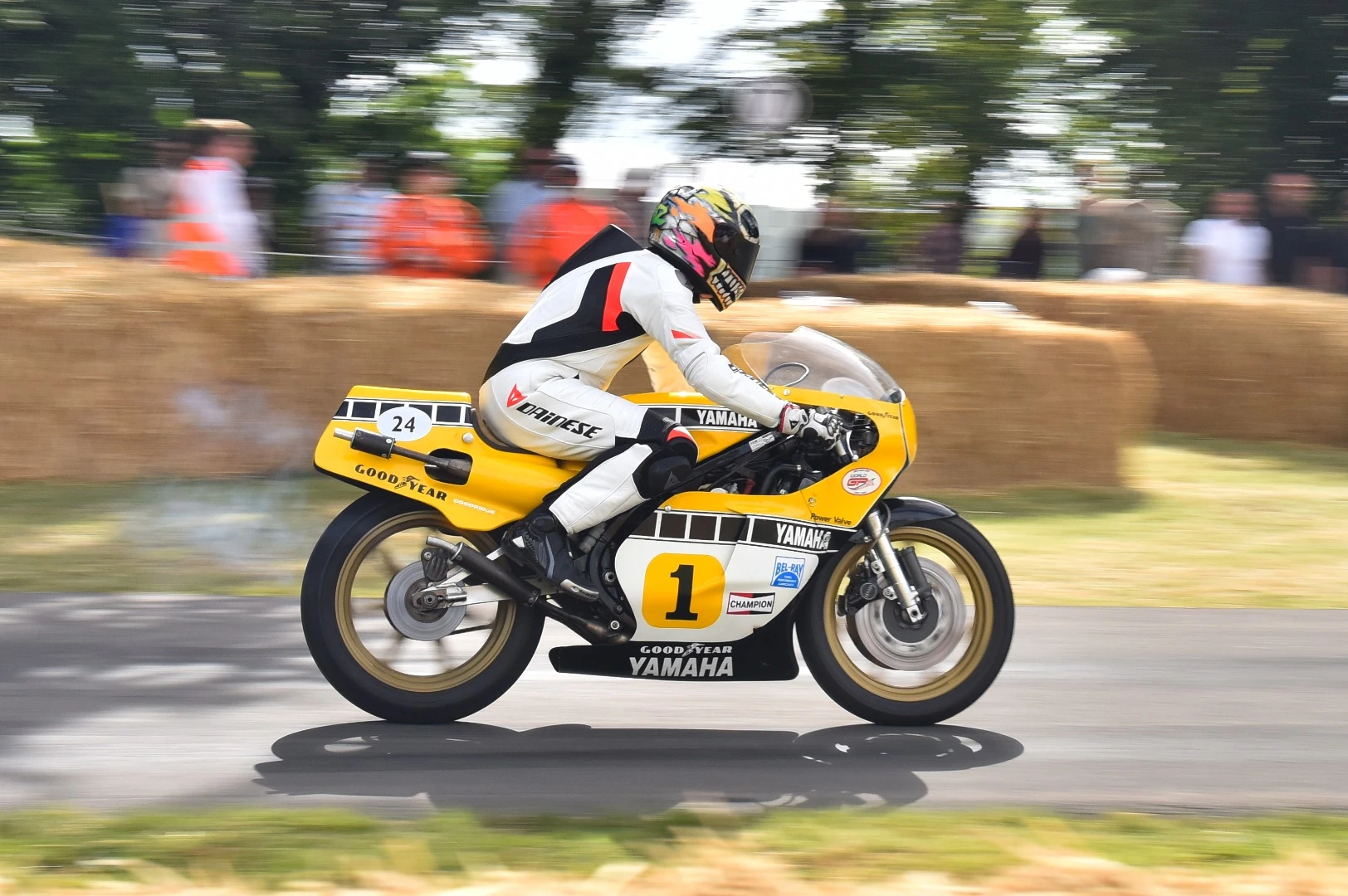 Kenny Roberts on the YZR500 which took him to the first of his three world 500 cc road racing titles in 1978