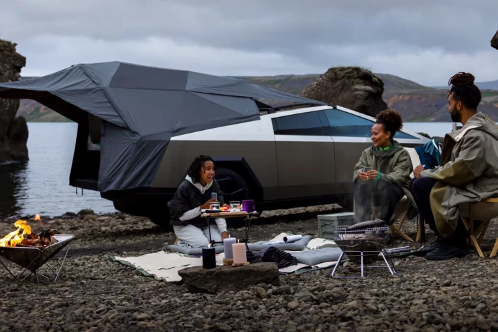 Tesla isn't waiting to make the Cybertruck an innovative micro-camper, already offering an inflatable Basecamper package