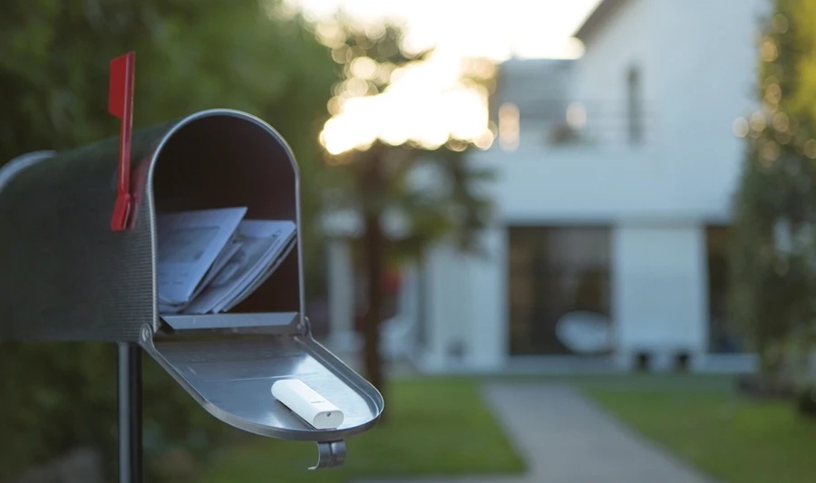 Welcome Tags can also be used in more inventive ways, such as being attached to a mailbox for notification when mail arrives