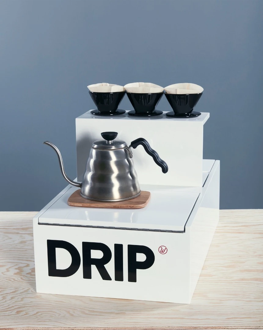 A Drip Station module allows baristas to brew the traditional drip-filtered coffee that has been a Wheelys staple