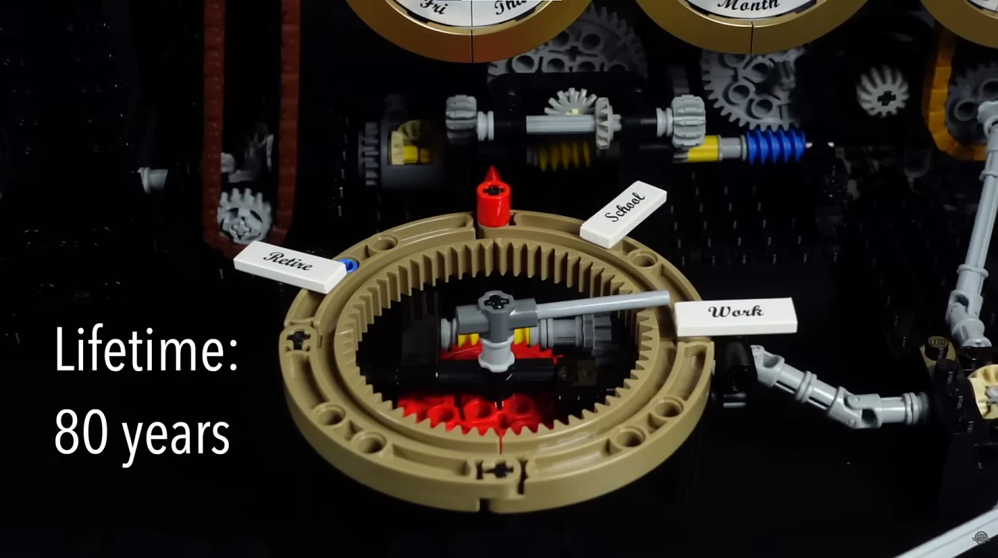 Just a small tease of the complicated time-keeping components on the Brick Technology LEGO clock