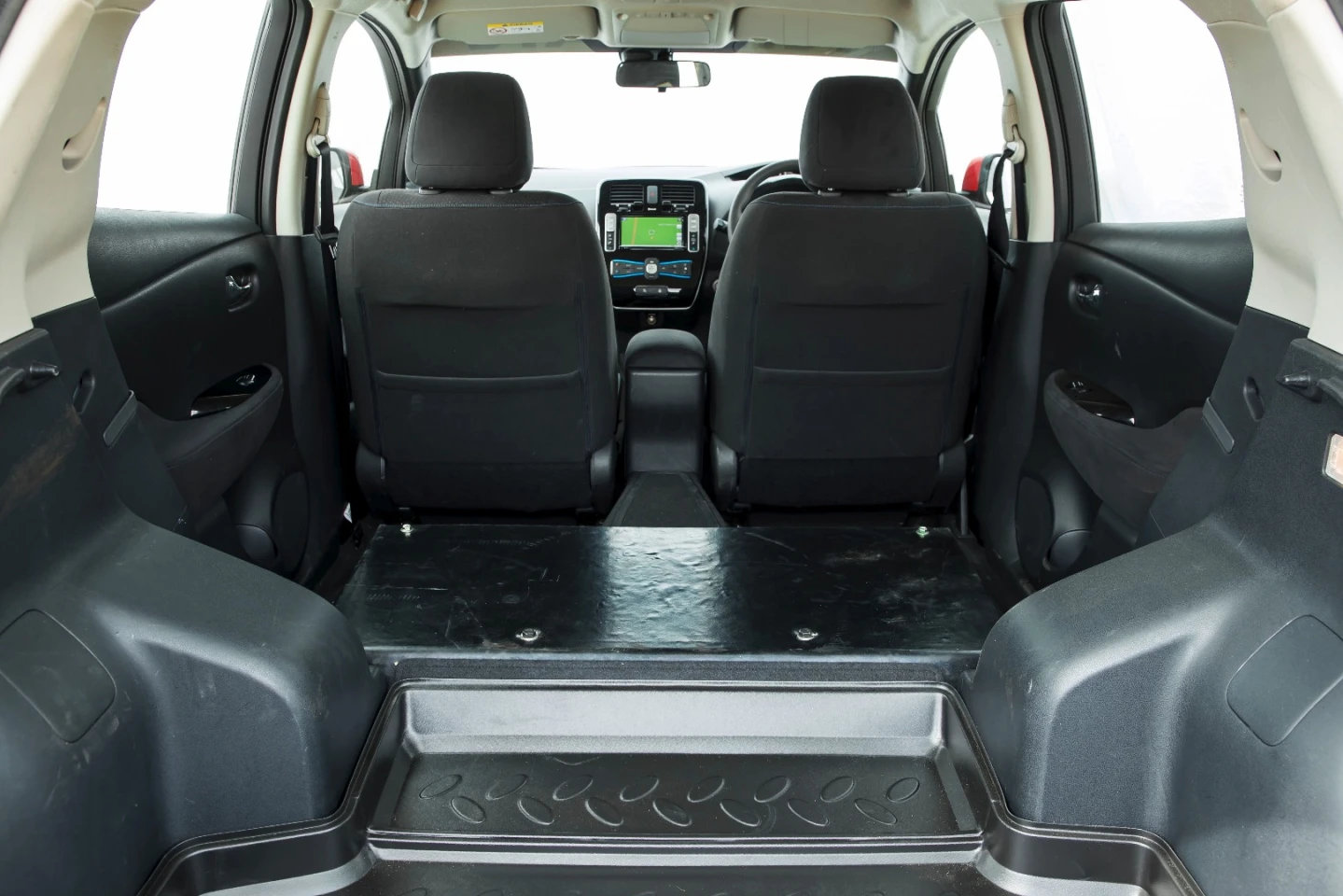 The Leaf AT-EV is roomier thanks to the removal of the rear bench