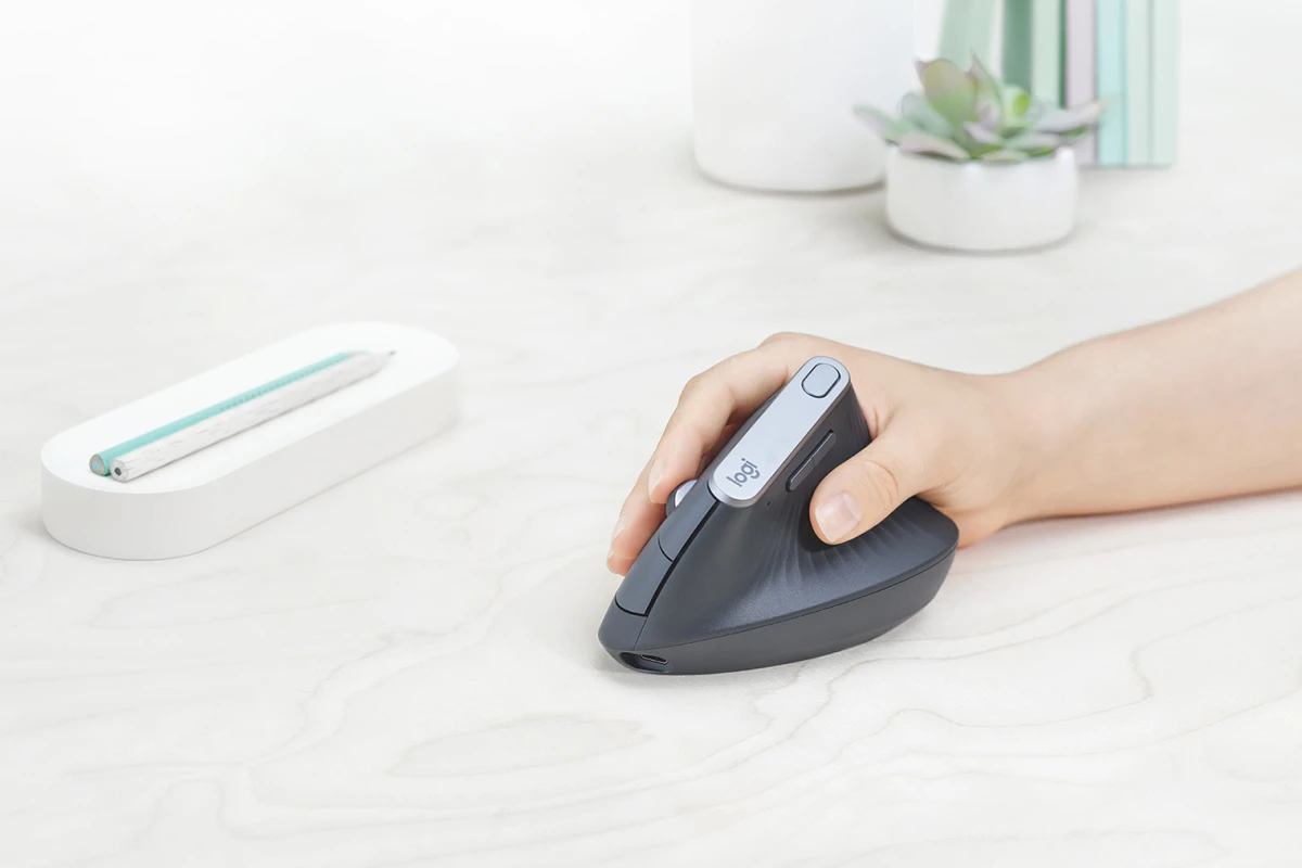 Logitech says its MX Vertical mouse reduces wrist strain by 10 percent
