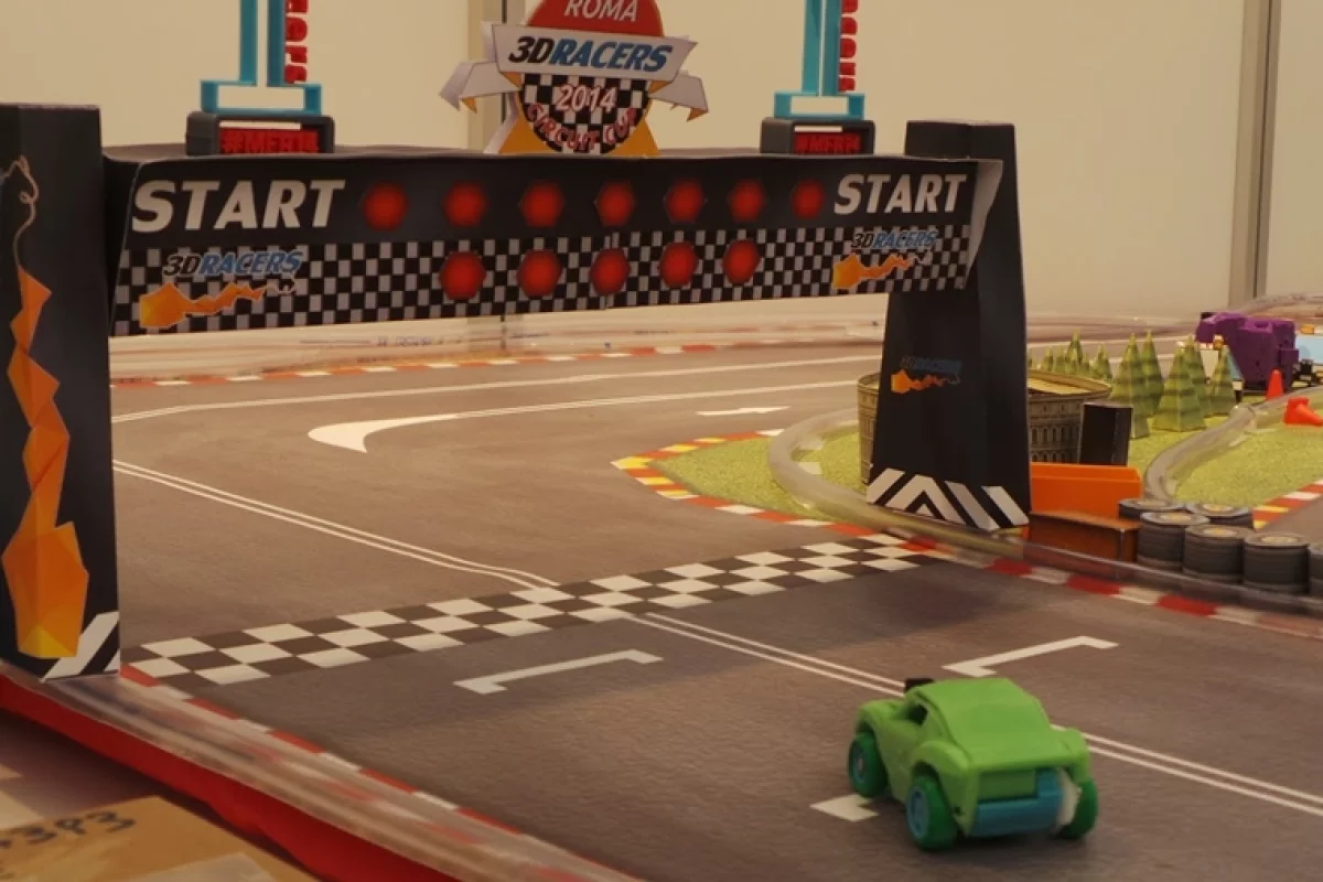 3DRacers is a car racing game for which the cars are 3D printed and controlled via smartphone