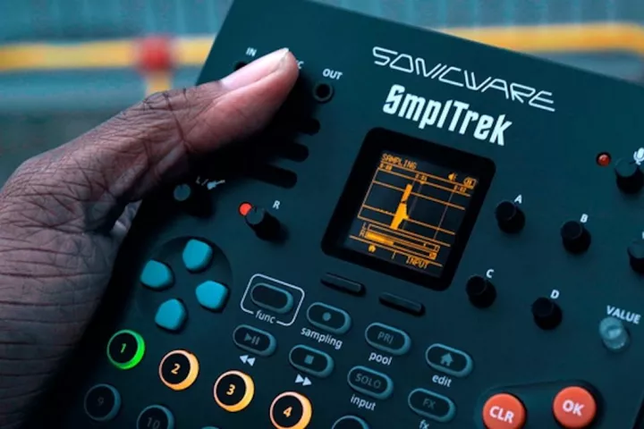 Groove makers can sample sounds from the world around them and create songs using the onboard sequencer