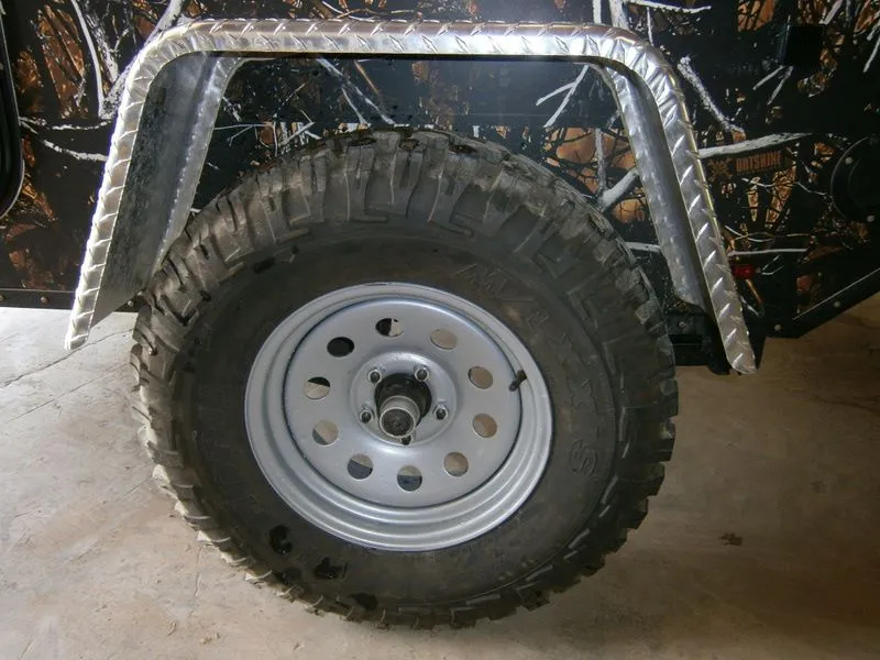 The EcoTrek rides on Maxxis Bighorn off-road tires