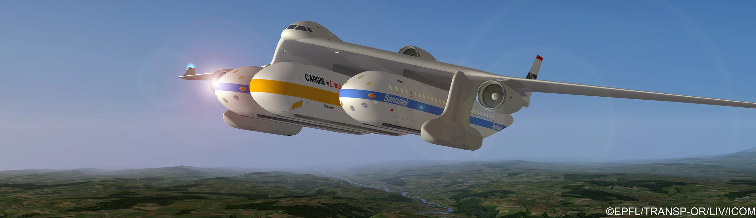 The Clip-Air combines air and rail transport elements