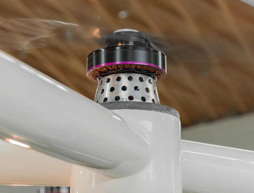 A close-up of one of the VC200's rotors