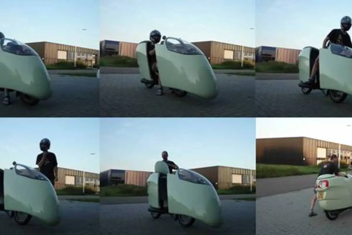 Jacobs demonstrating his modified Honda Innova 125i