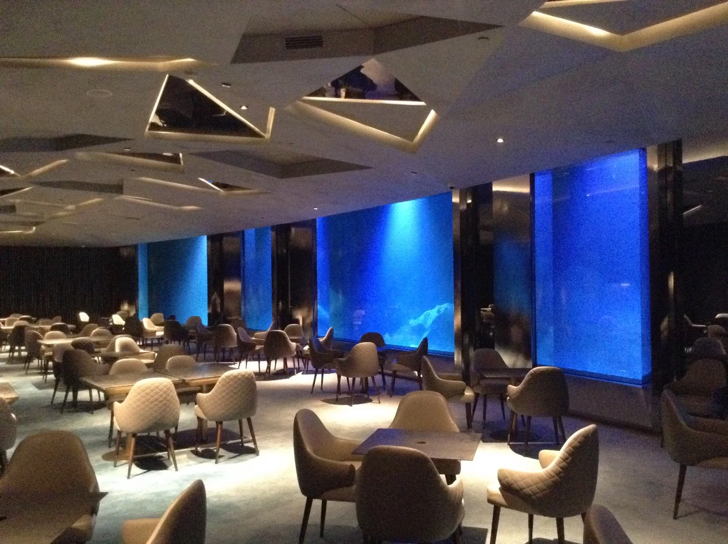 The Shimao Wonderland Intercontinental Hotel features an underwater restaurant