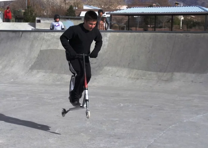 Riding in a skate park with the JumpX