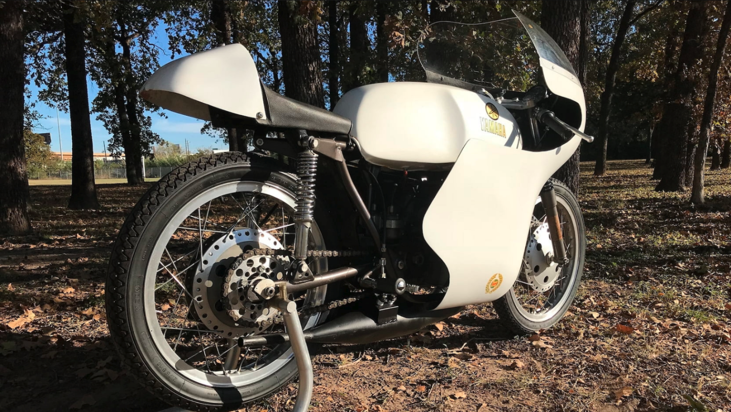 At the very beginning of Yamaha two-stroke racing motorcycles, the TD1C snapped crankshafts like carrots, seized its brains out, frightened the bravest riders first with its speed, and then when it seized. Most of the bike's issues are understood and sorted these days. This is a motorcycle from the very dawn of the two-stroke racing era. Within a few short years, the two-stroke wail would banish the four-stroke roar.