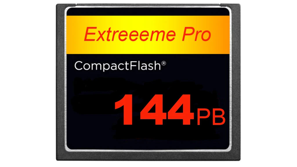CompactFlash cards with 144PB capacity are still only fantasy - but they are now theoretically possible