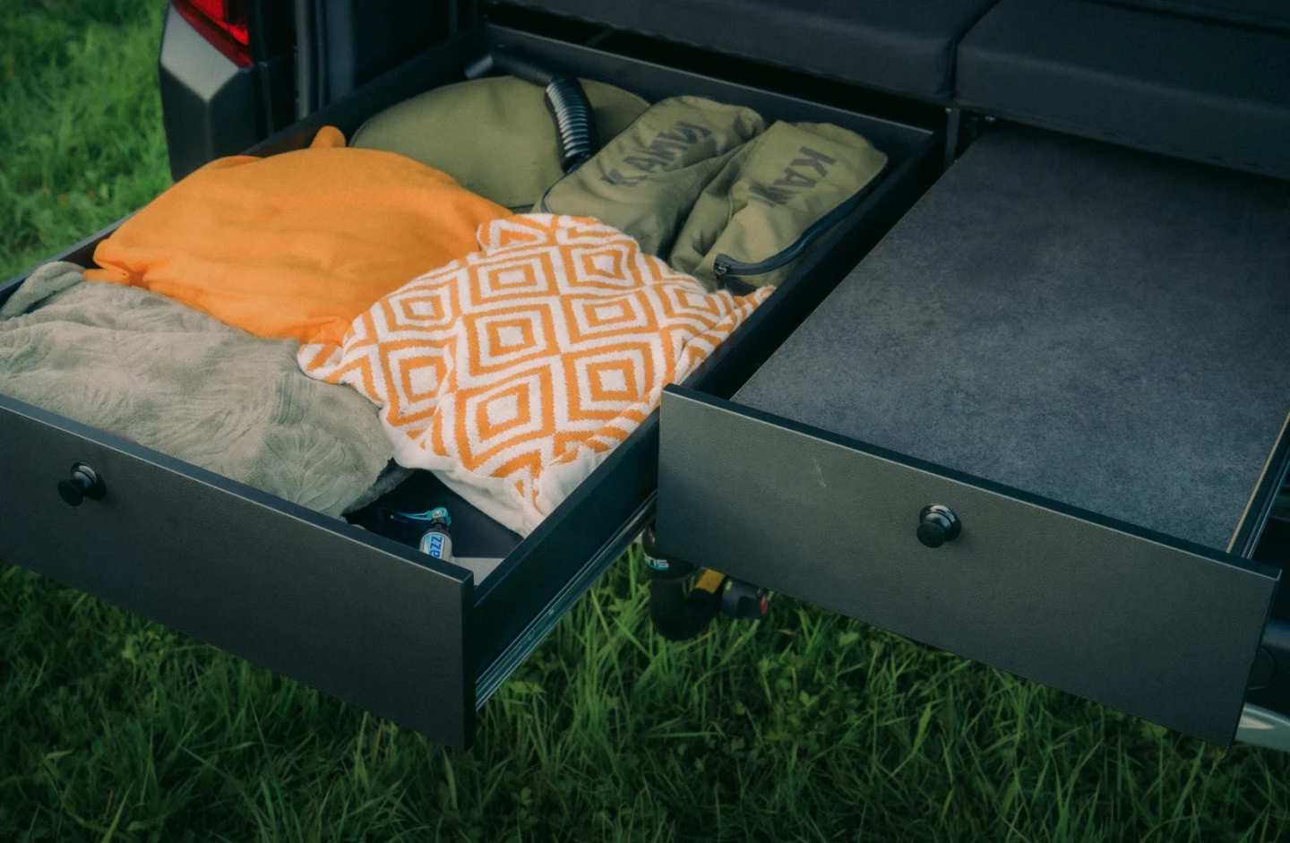 The Vanderer 2 drawers can be used for camping storage and/or everyday organization