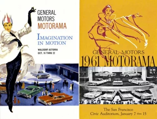 Period adverts for GM's Motorama events