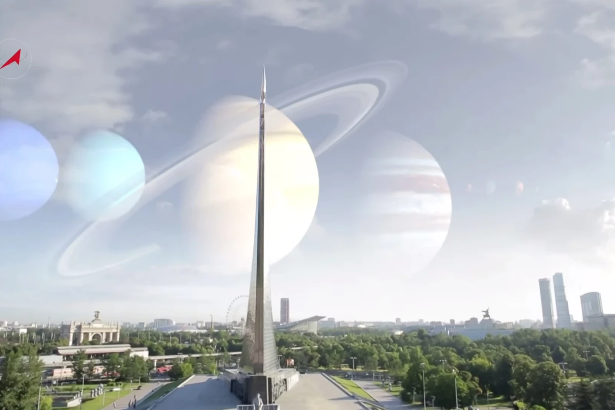 Roscosmos has released a series of videos that replace our Moon and Sun with well known planets and stars (Image: TV Roskosmos)