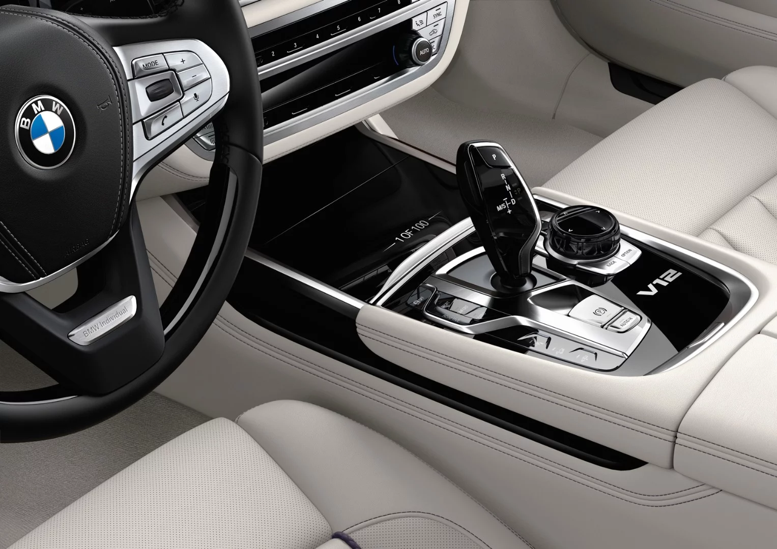 The 7 Series The Next 100 Years is offered with optional extras including a head-up display, Steering and Lane Control Assistant, Lane Keeping Assistant with active side collision protection, rear collision prevention and front and rear crossing traffic warning