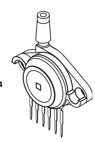 Tech drawing of air pressure sensor for trumpet, tuba and trombone mouthpieces