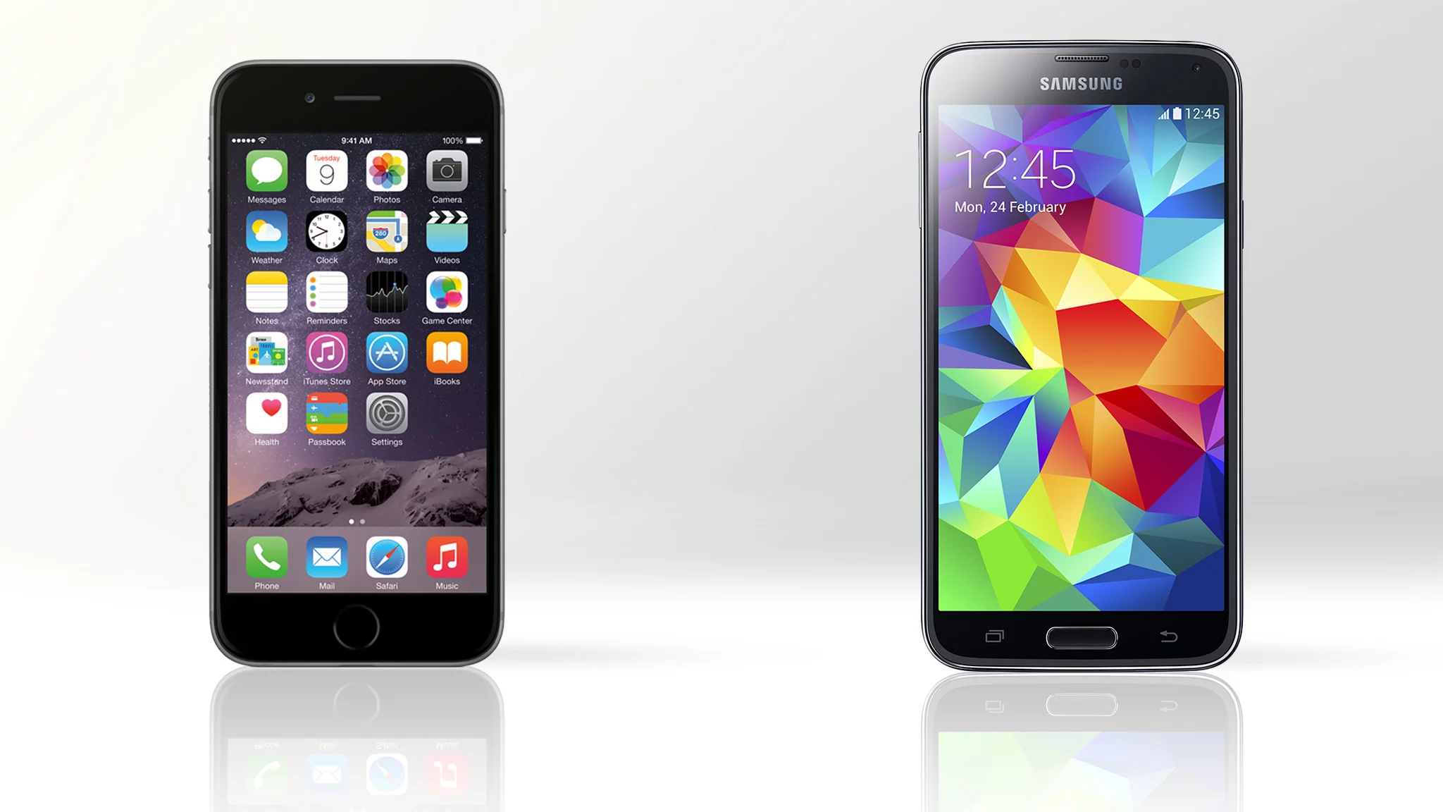 Gizmag compares the features and specs of the iPhone 6 and Samsung Galaxy S5