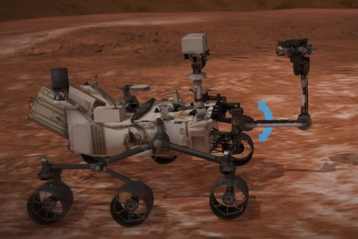 Experience Curiosity allows the user to control Curiosity's arm