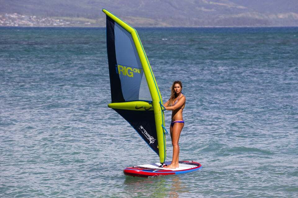 The Arrows iRig One inflates on the beach and offers a lighter rig on the water
