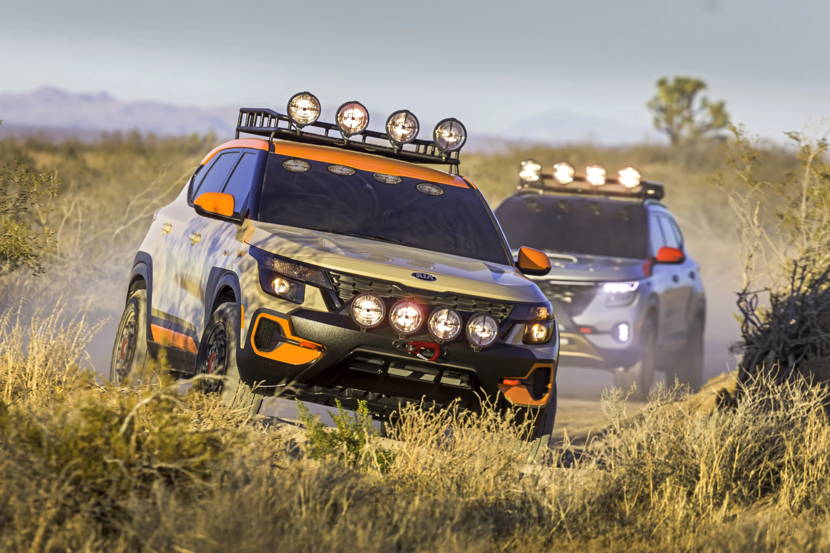 Kia Motors America president Michael Cole says it designed the Seltos concepts to "get the creative juices flowing and illustrate what the ultimate Seltos could be."