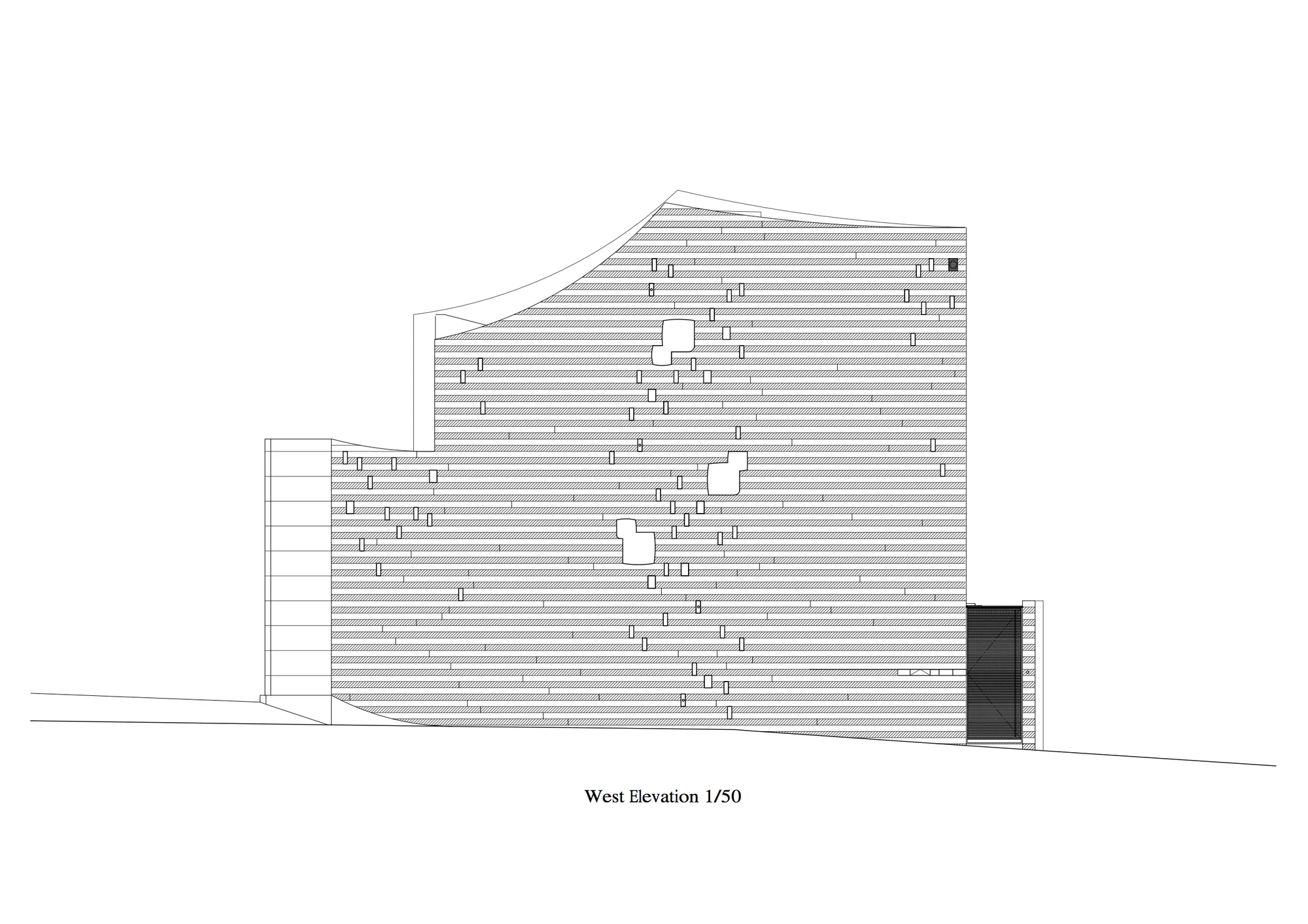 Architectural drawing of the Wall of Nishihara (Image: Sabaoarch)