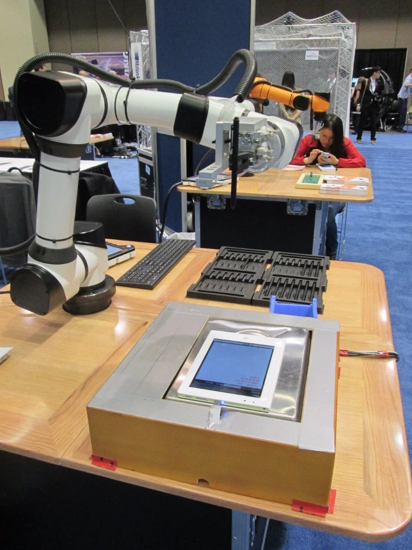 The stylus-testing robot is by Smokie
