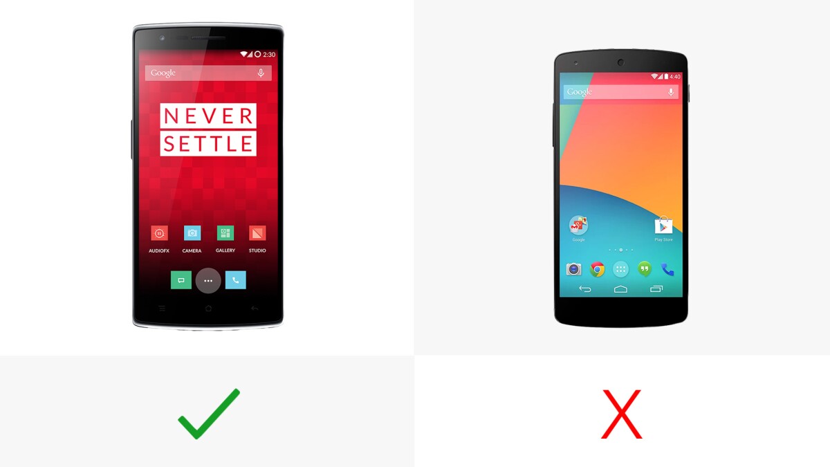 The OnePlus One has a tap-on display