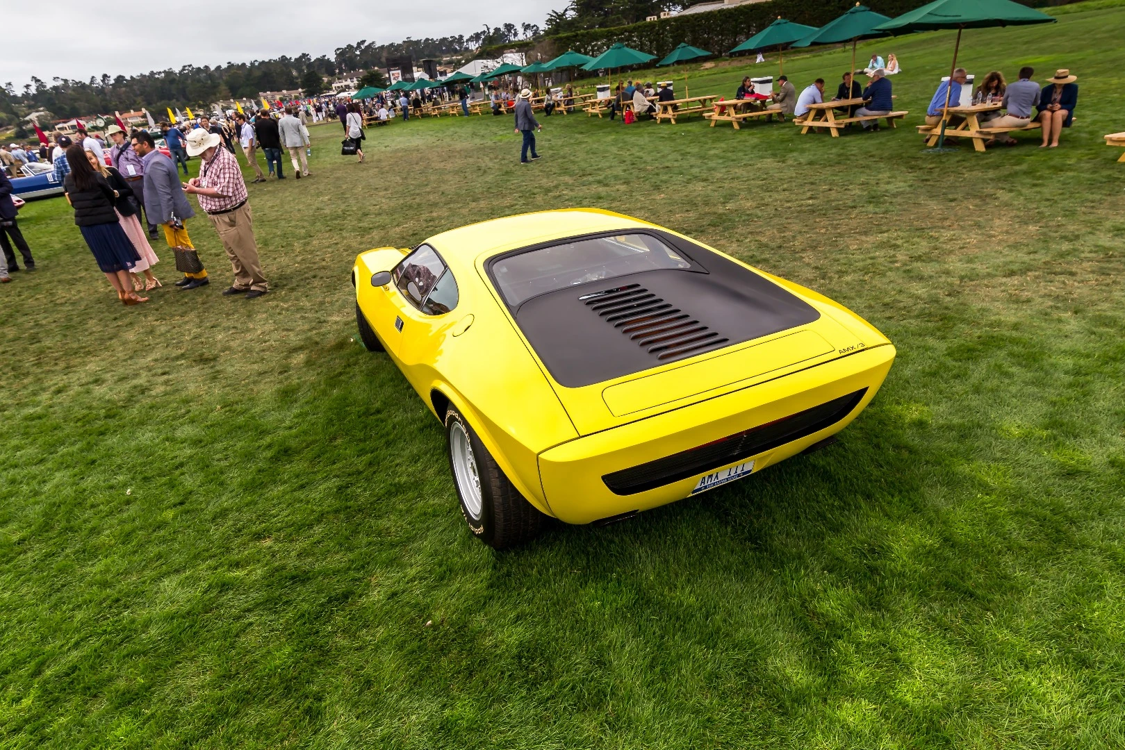Like the DeTomaso Pantera, the AMX Bizzarrini featured a mid-mounted 340 hp/ 430 ft lb of torque 6.3 liter American Motors V8