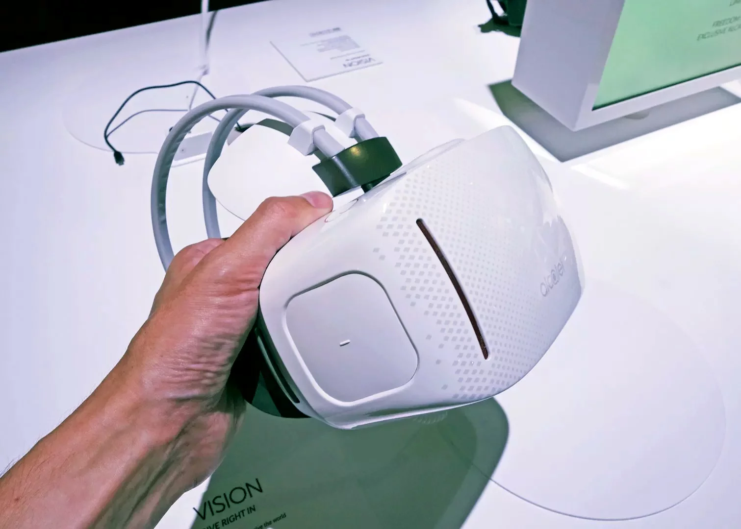 It looks very much like many other smartphone-powered VR headsets... without the smartphone