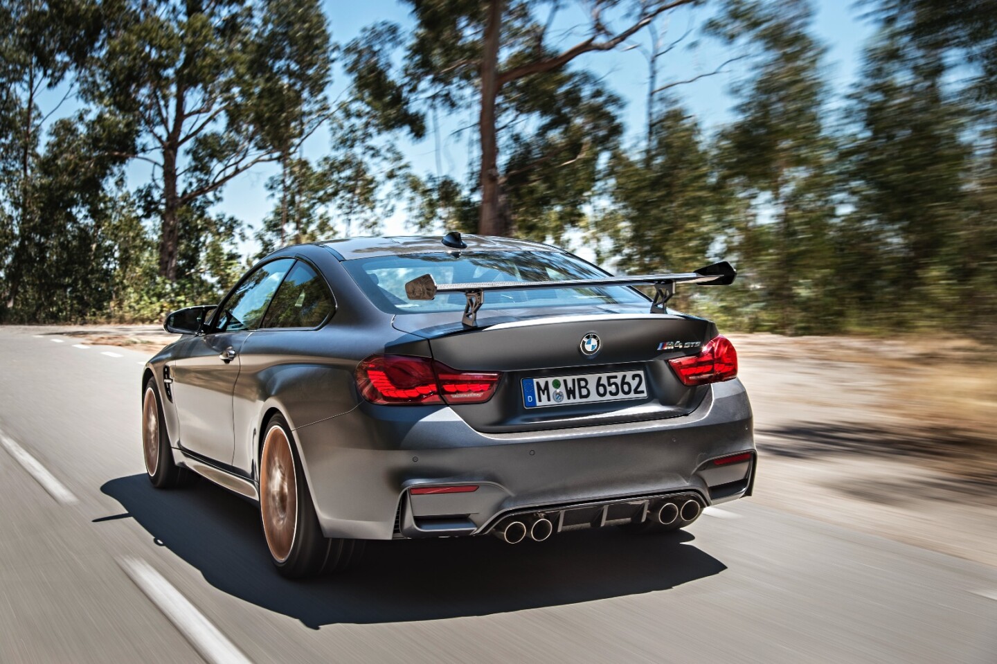 Carbon fiber is everywhere on the GTS, and it contributes to a 50 kg weight saving