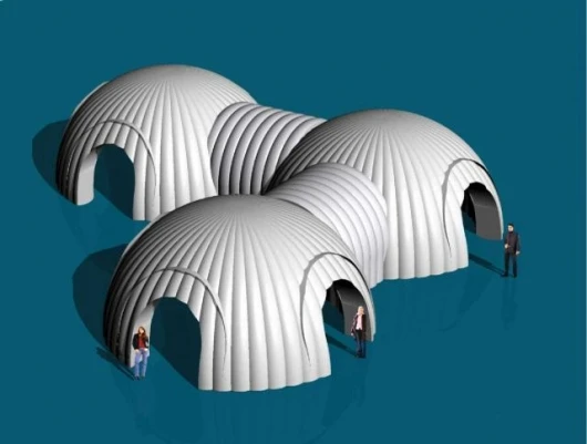 The company's dome structure used in the nighclub can be linked to other domes to enable the capacity required.