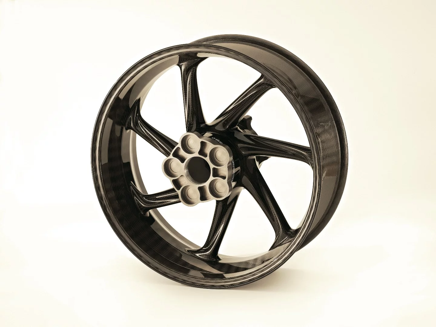 The HP4 Race features carbon fiber front and back wheels